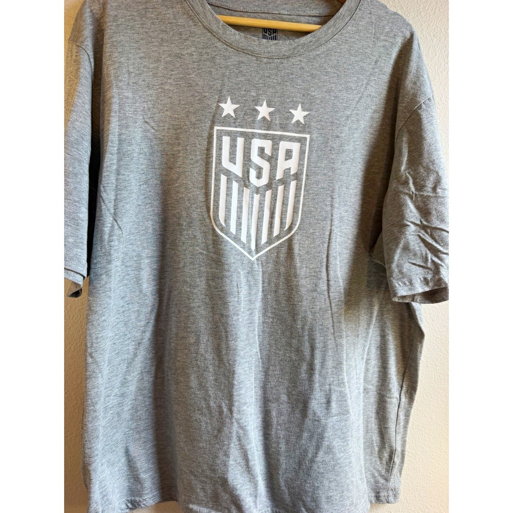 USA National Team Soccer Gray T-Shirt Shirt Top Adult Size XXL